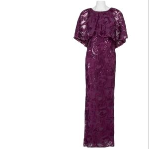 NWT Adrianna Papell Boat Neck Embroid Mesh dress sz 4